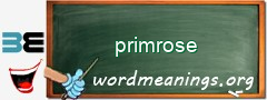 WordMeaning blackboard for primrose